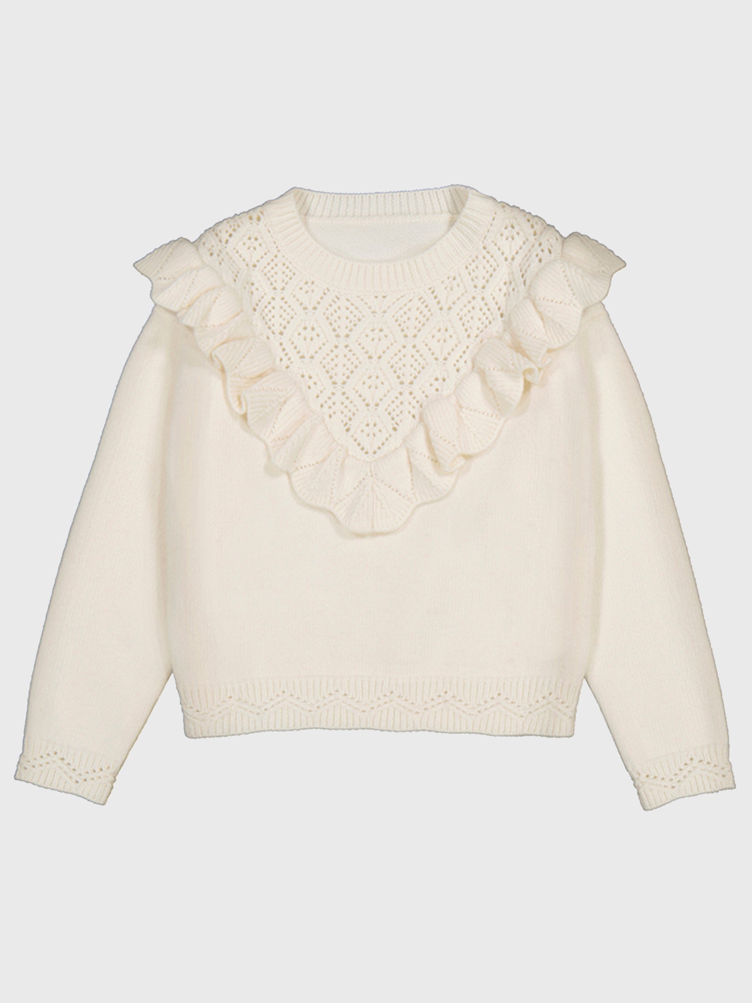 Mayoral Girls' Open Knit Sweater - Saint Bernard