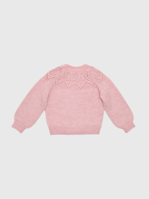 Mayoral Girls' Openwork Knit Sweater