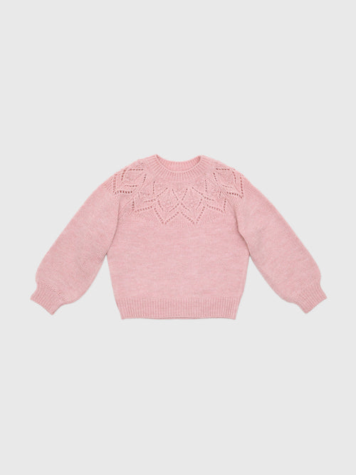 Mayoral Girls' Openwork Knit Sweater