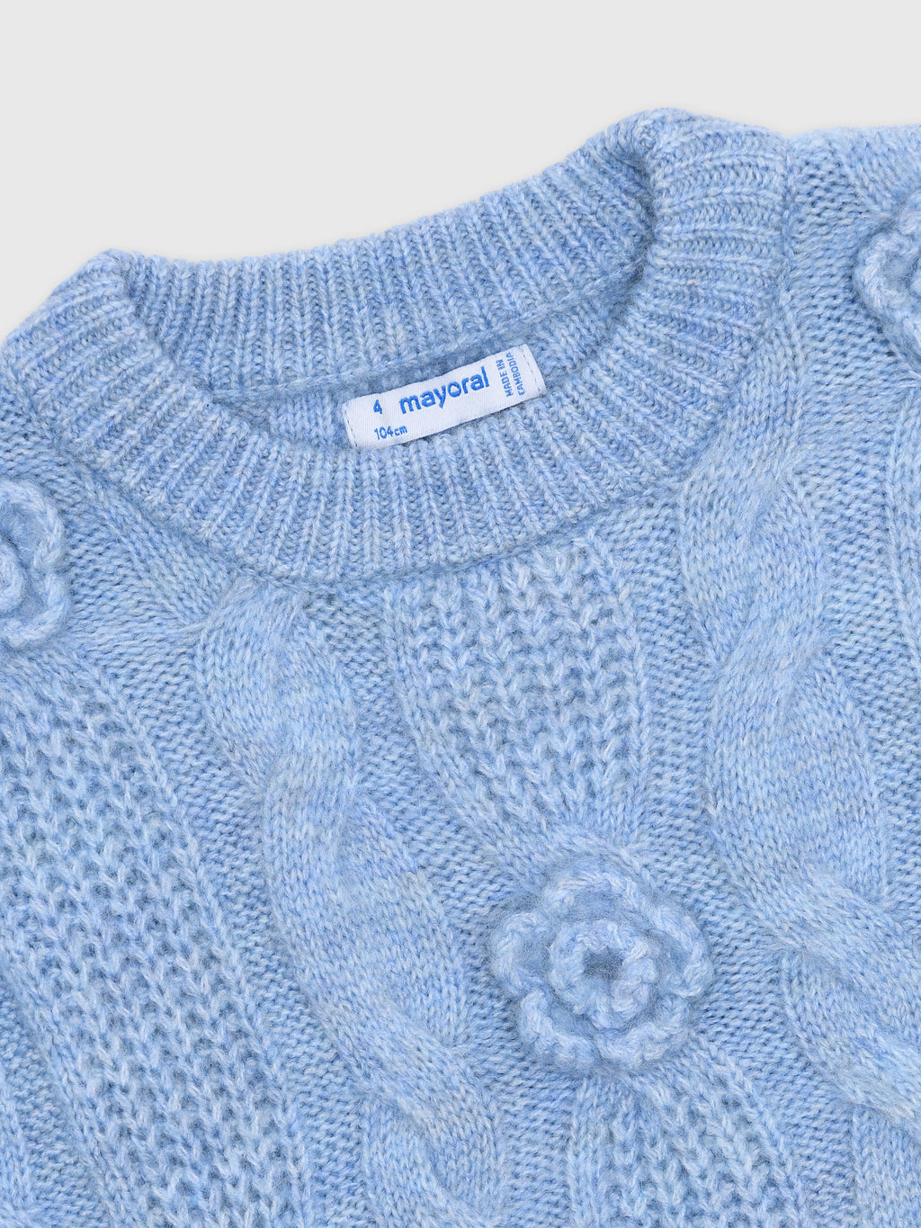 Mayoral Girls' 3D Flower Sweater - Saint Bernard