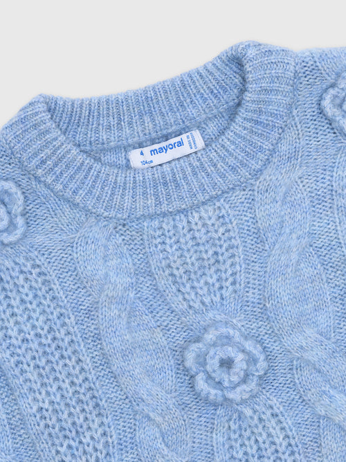 Mayoral Girls' 3D Flower Sweater
