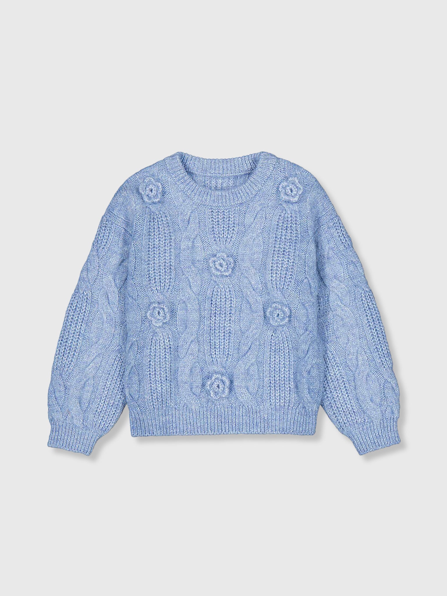 Mayoral Girls' 3D Flower Sweater - Saint Bernard