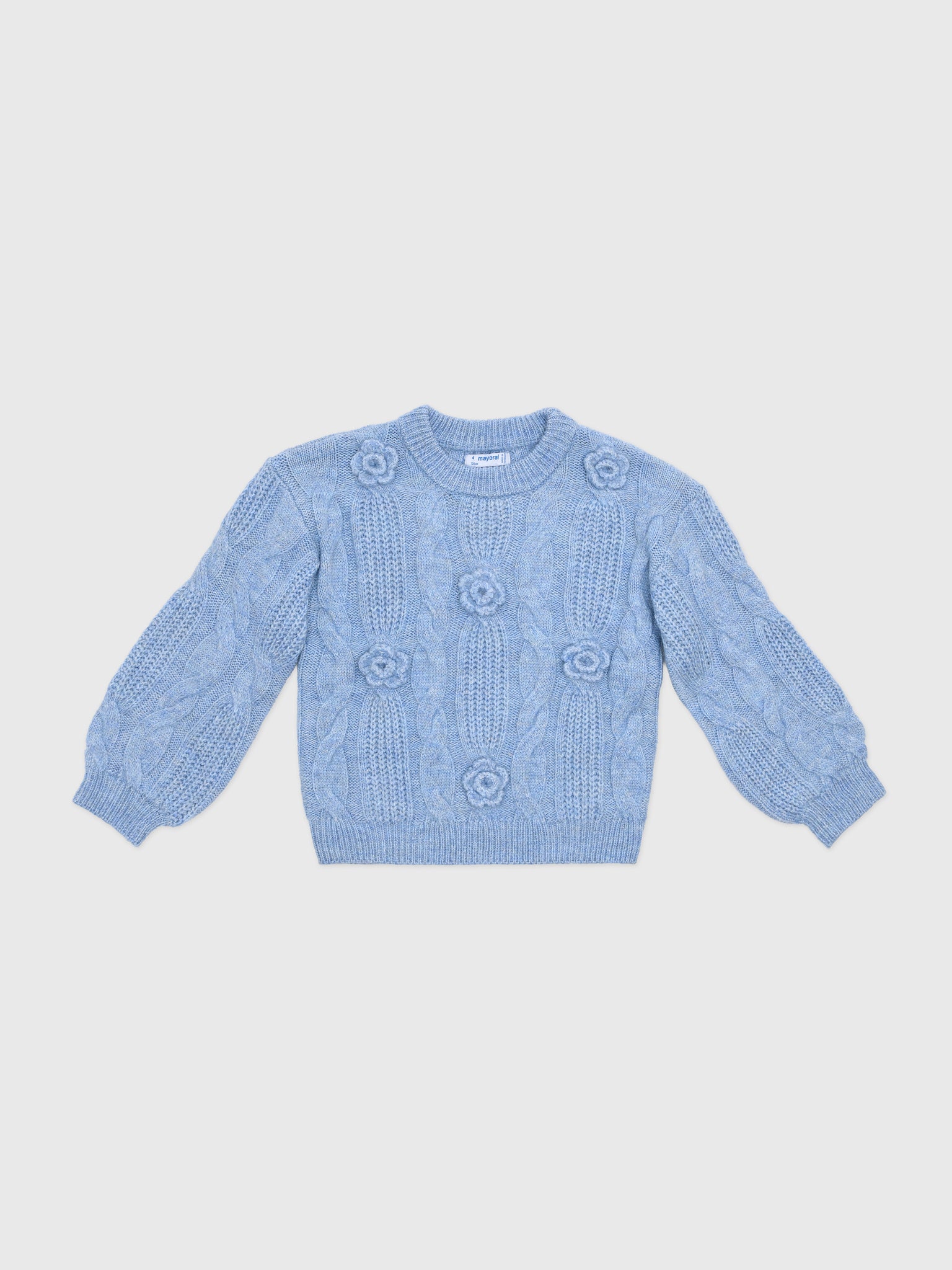 Mayoral Girls' 3D Flower Sweater - Saint Bernard