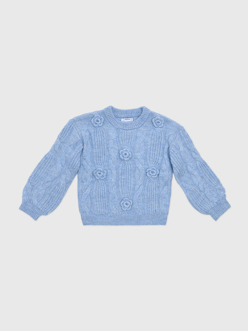 Mayoral Girls' 3D Flower Sweater
