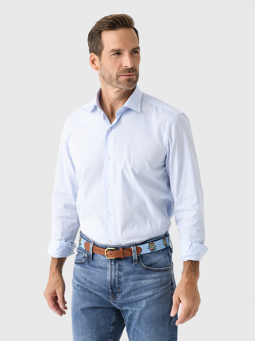 Maria Santangelo Men's Gingham Woven Shirt