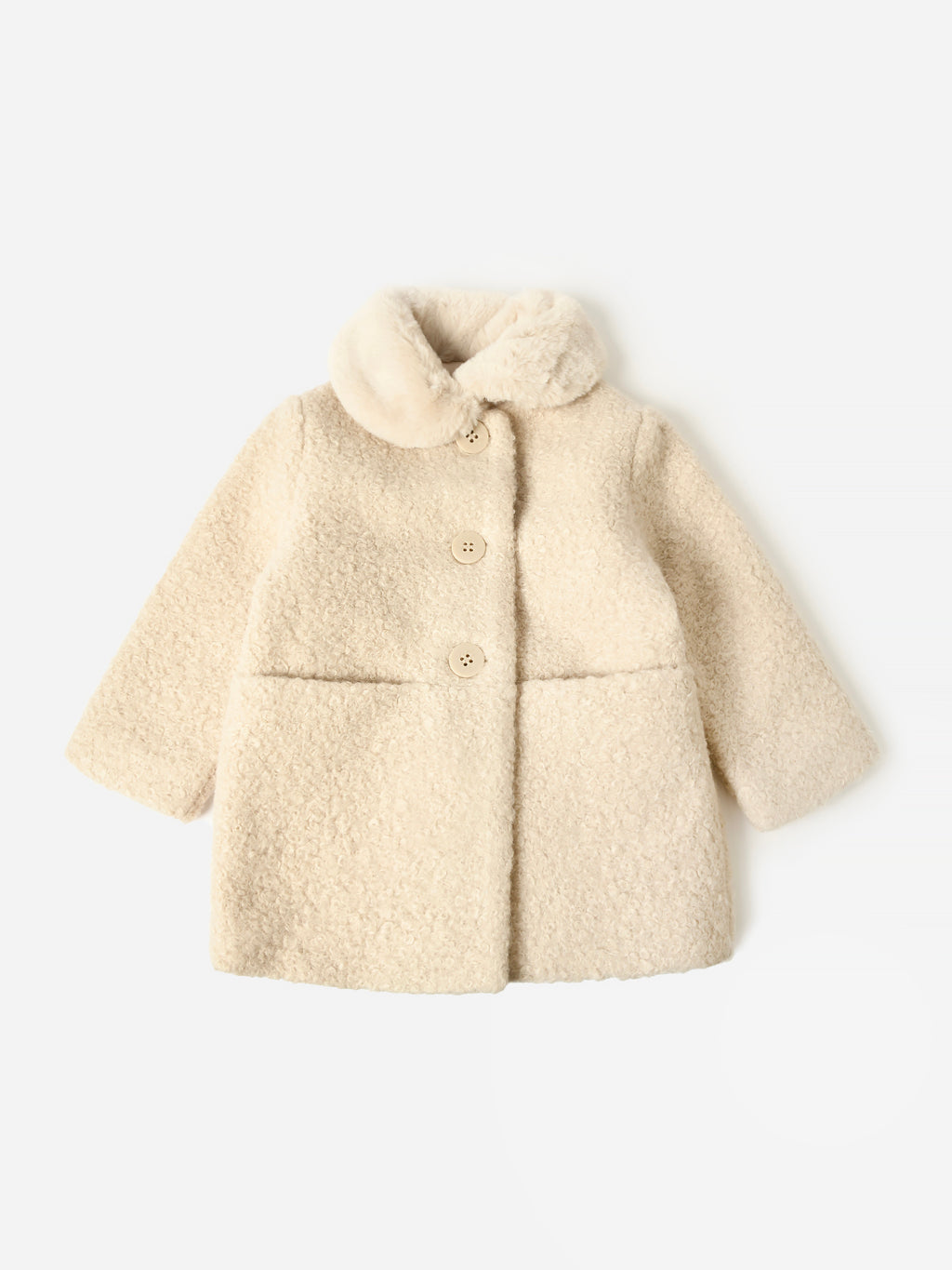 Mayoral Little Girls' Mouflon Coat - Saint Bernard