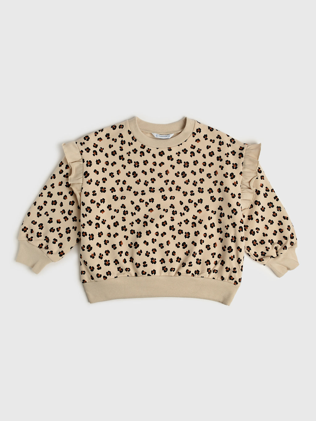 Mayoral Girls' Ruffle Sleeve Pullover - Saint Bernard