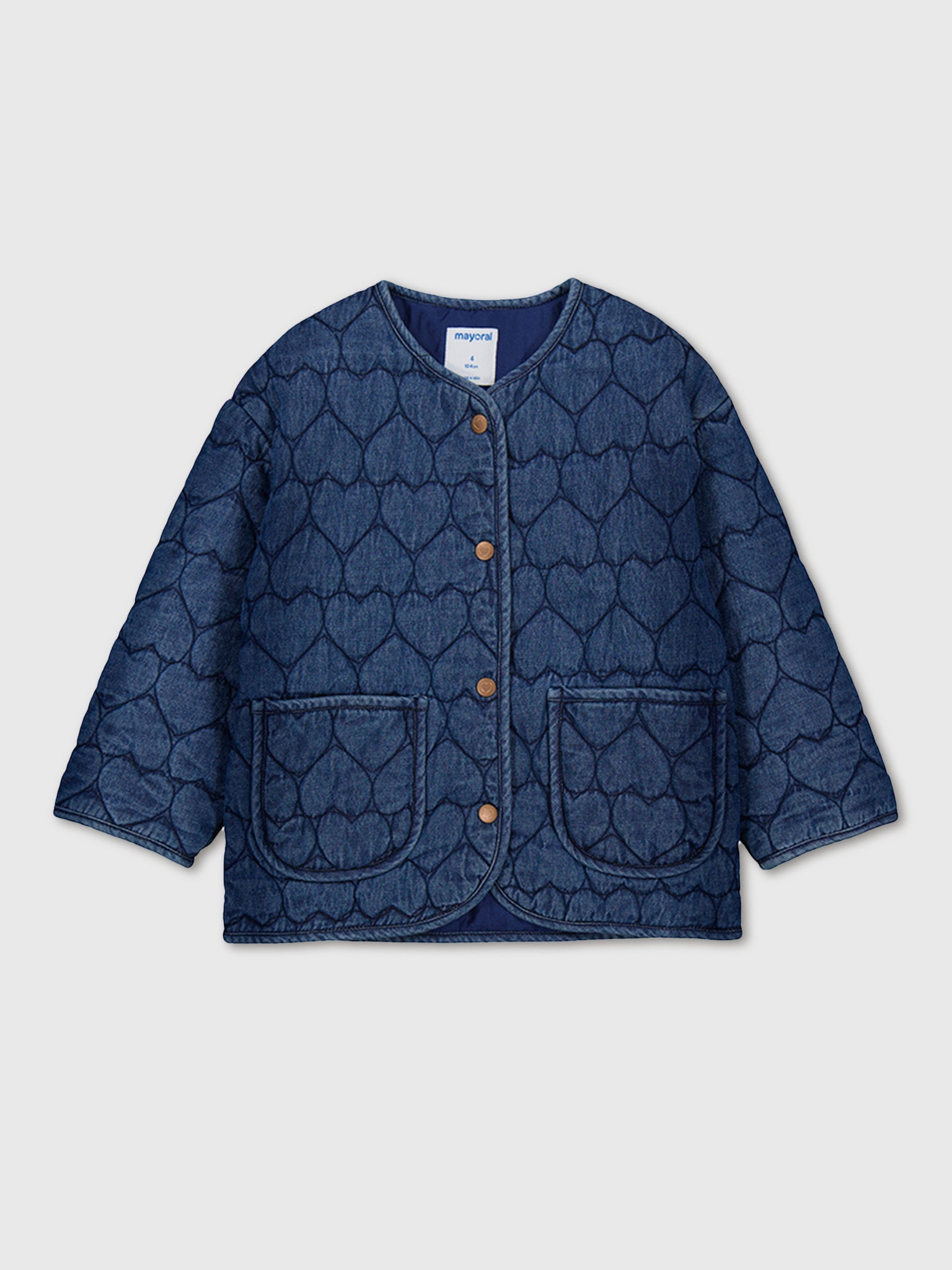 Mayoral Girls' Soft Denim Coat - Saint Bernard