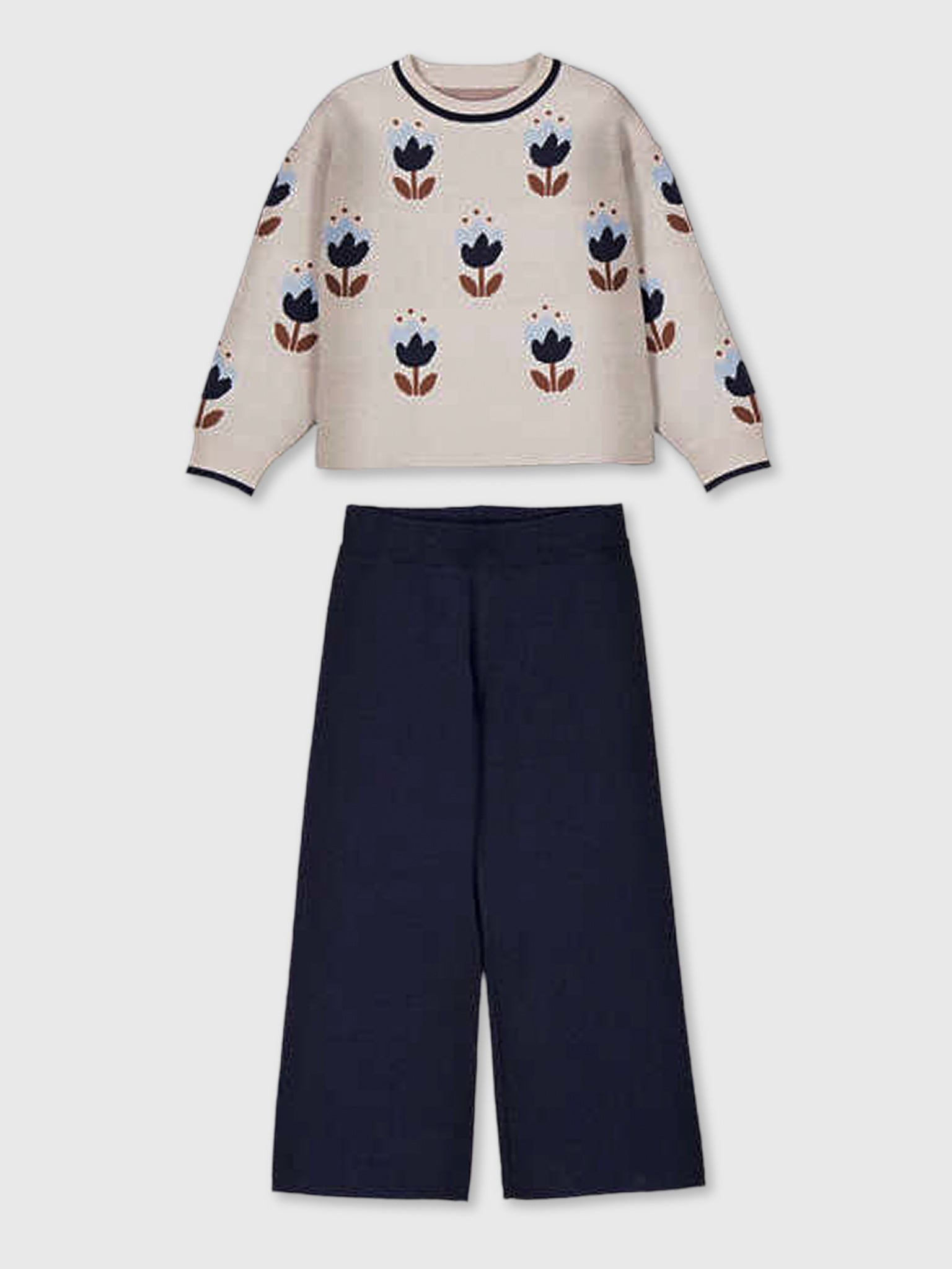 Mayoral Girls' Long Knit Trouser Set