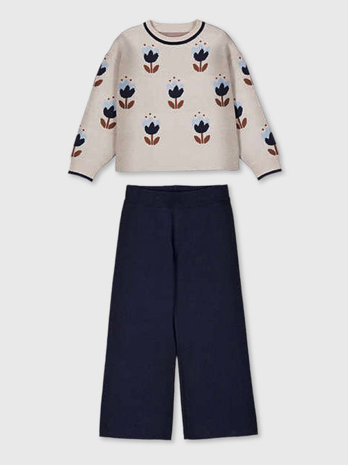 Mayoral Girls' Long Knit Trouser Set