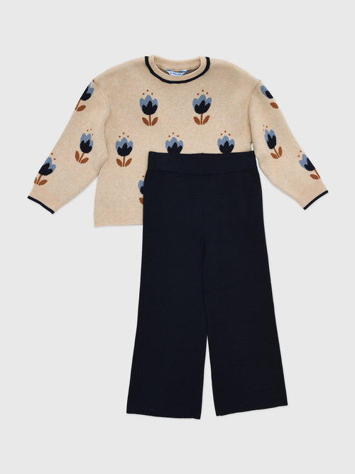 Mayoral Girls' Long Knit Trouser Set