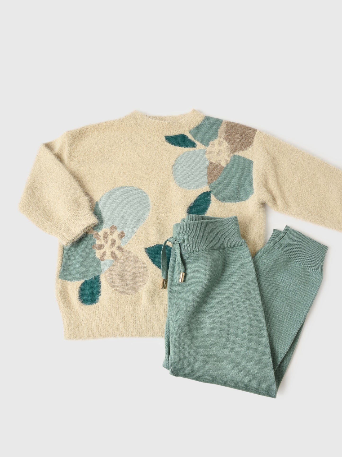 Mayoral Girls' Knit Pant Set - Saint Bernard