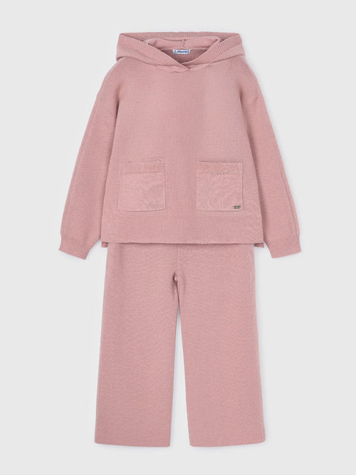 Mayoral Girls' Hoodie + Pant Knit Set