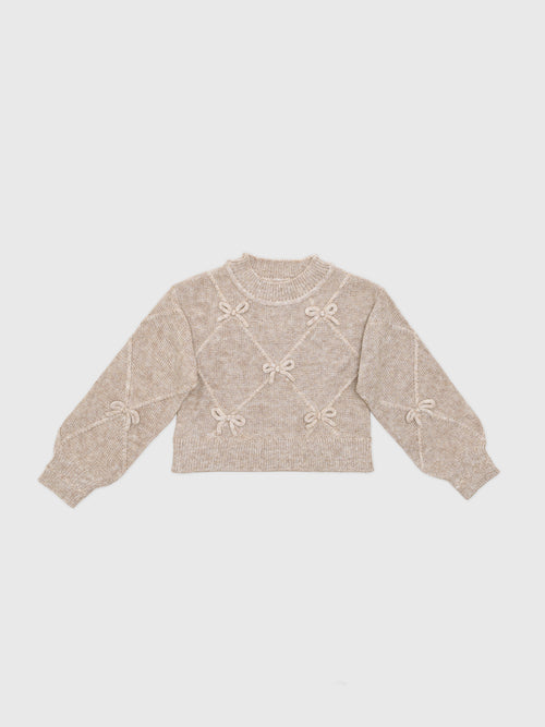 Mayoral Girls' Bow Knit Dress