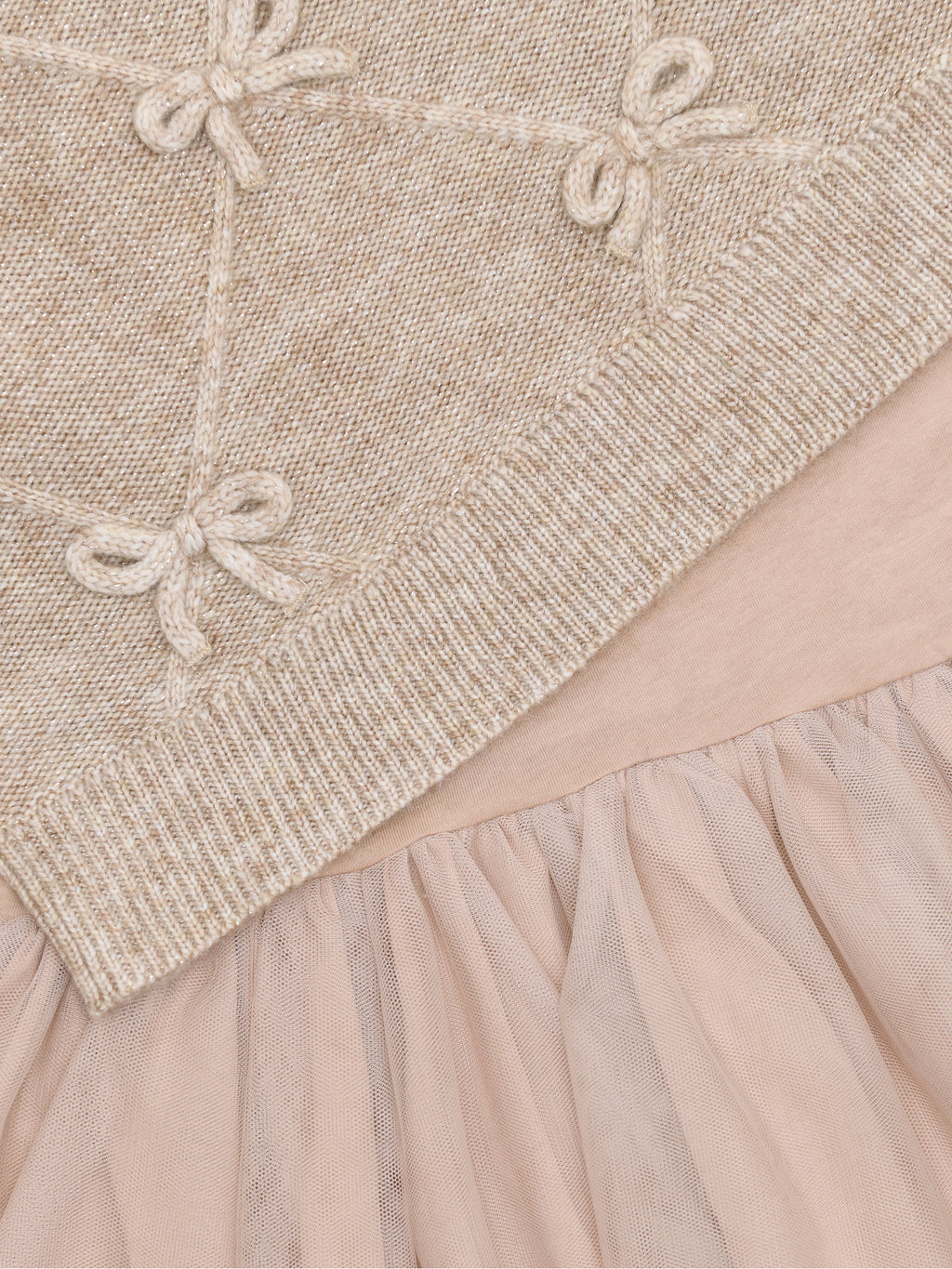 Mayoral Girls' Bow Knit Dress - Saint Bernard