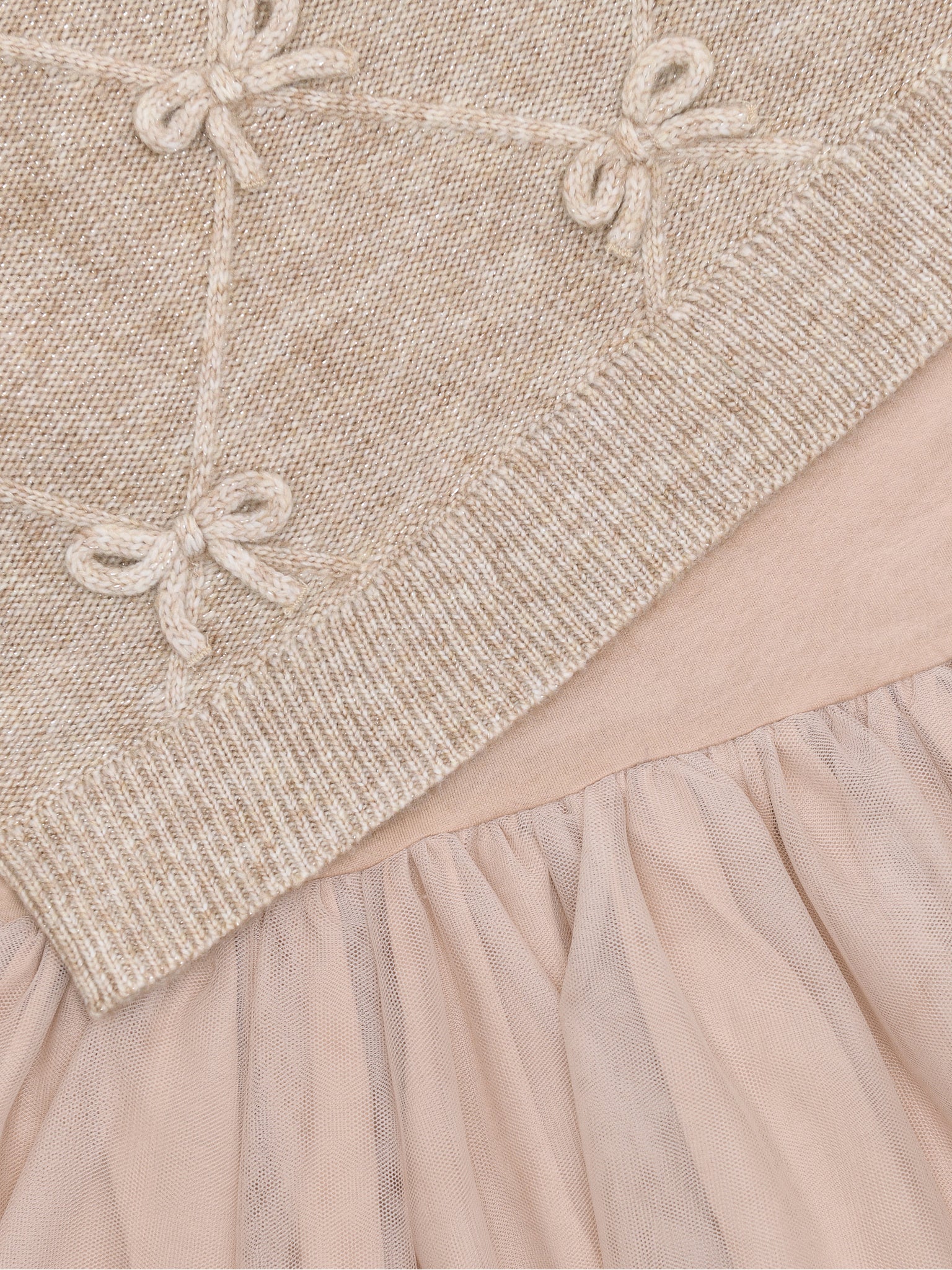 Mayoral Girls' Bow Knit Dress - Saint Bernard