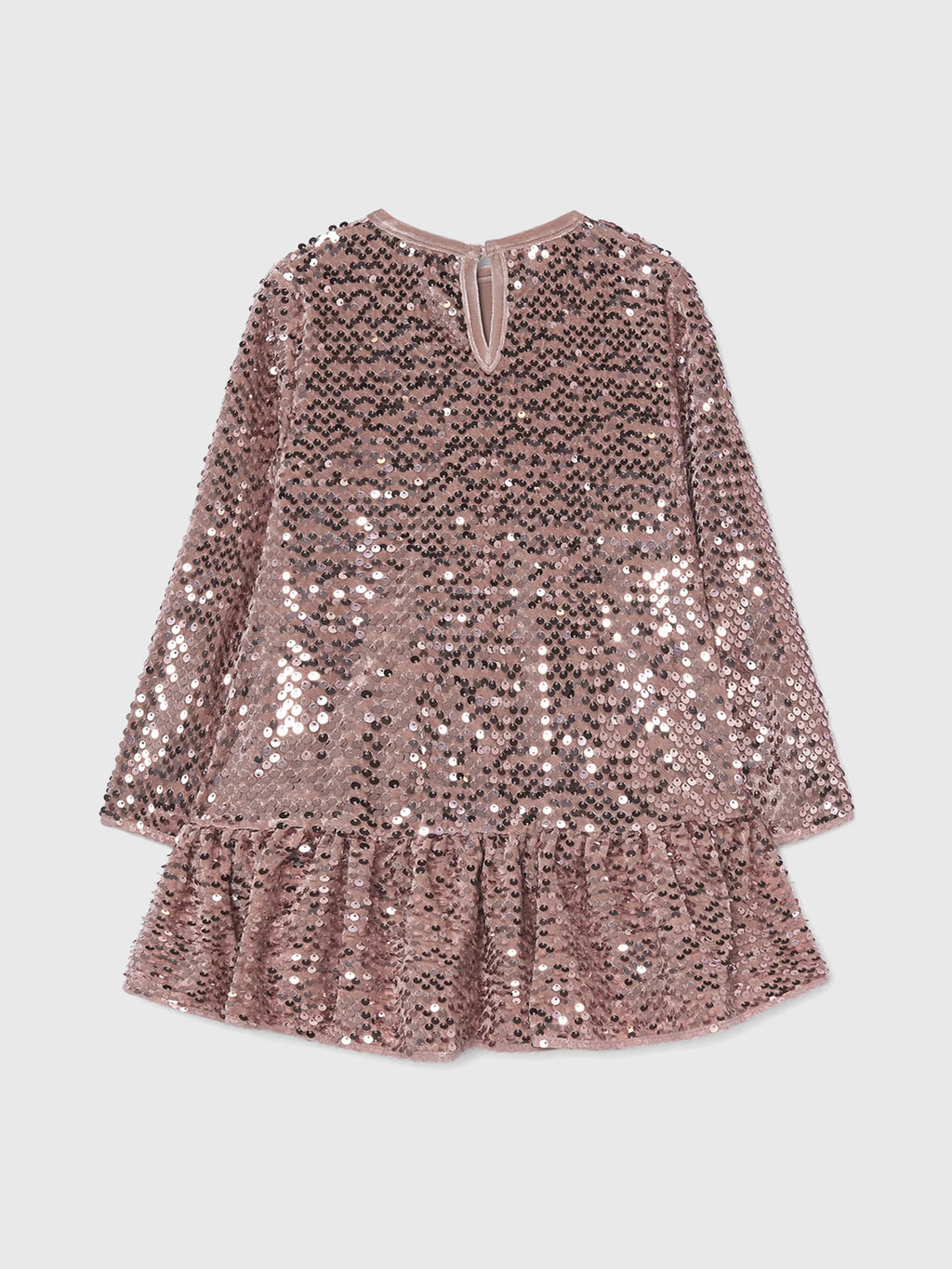Mayoral Girls' Velvet Sequin Bow Dress