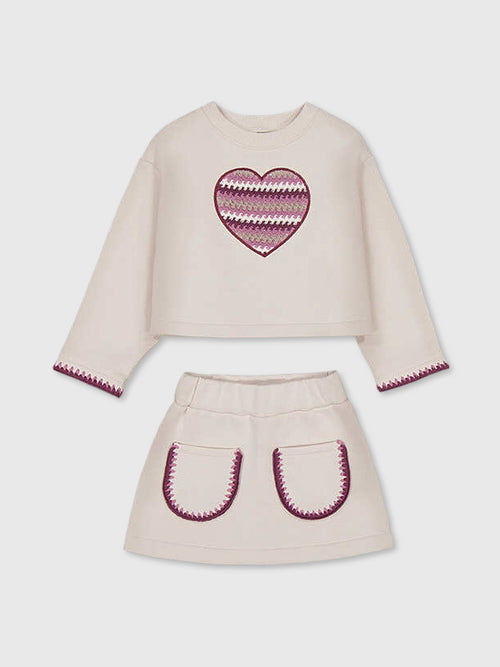 Mayoral Girls' Top & Skirt Set