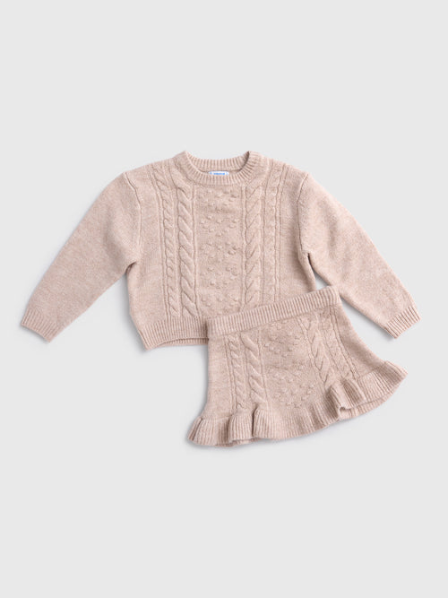 Mayoral Girls' Sweater + Skirt Knit Set