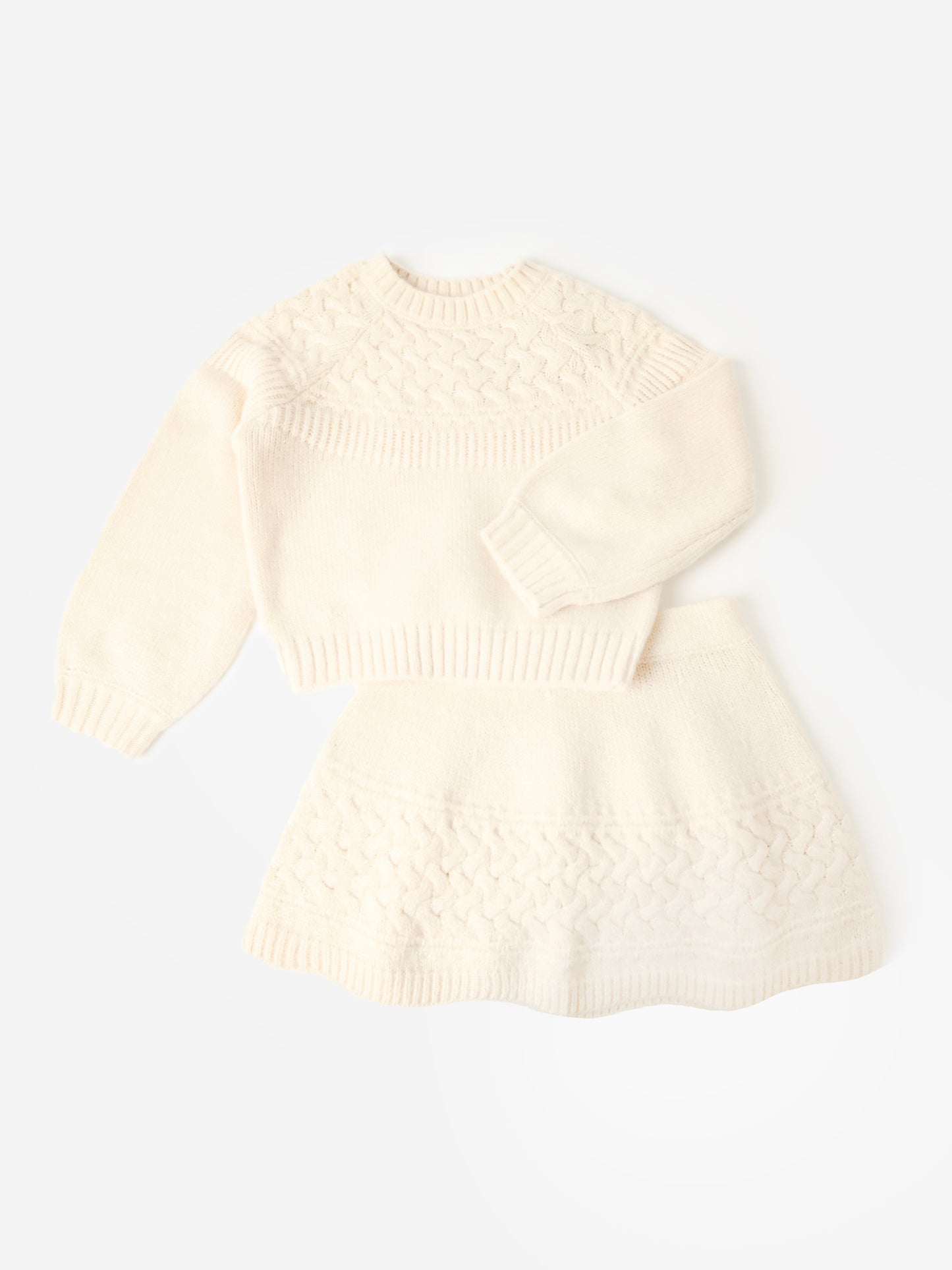 Mayoral Girls' Tricot Sweater And Skirt Set