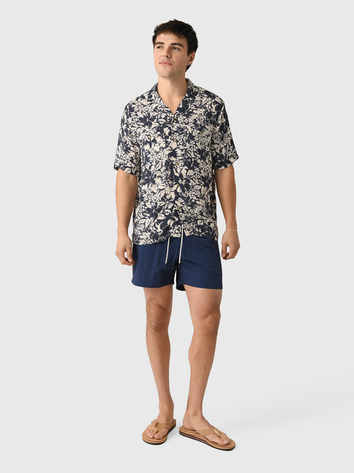 OAS Men's Navy Nylon Swim Trunk