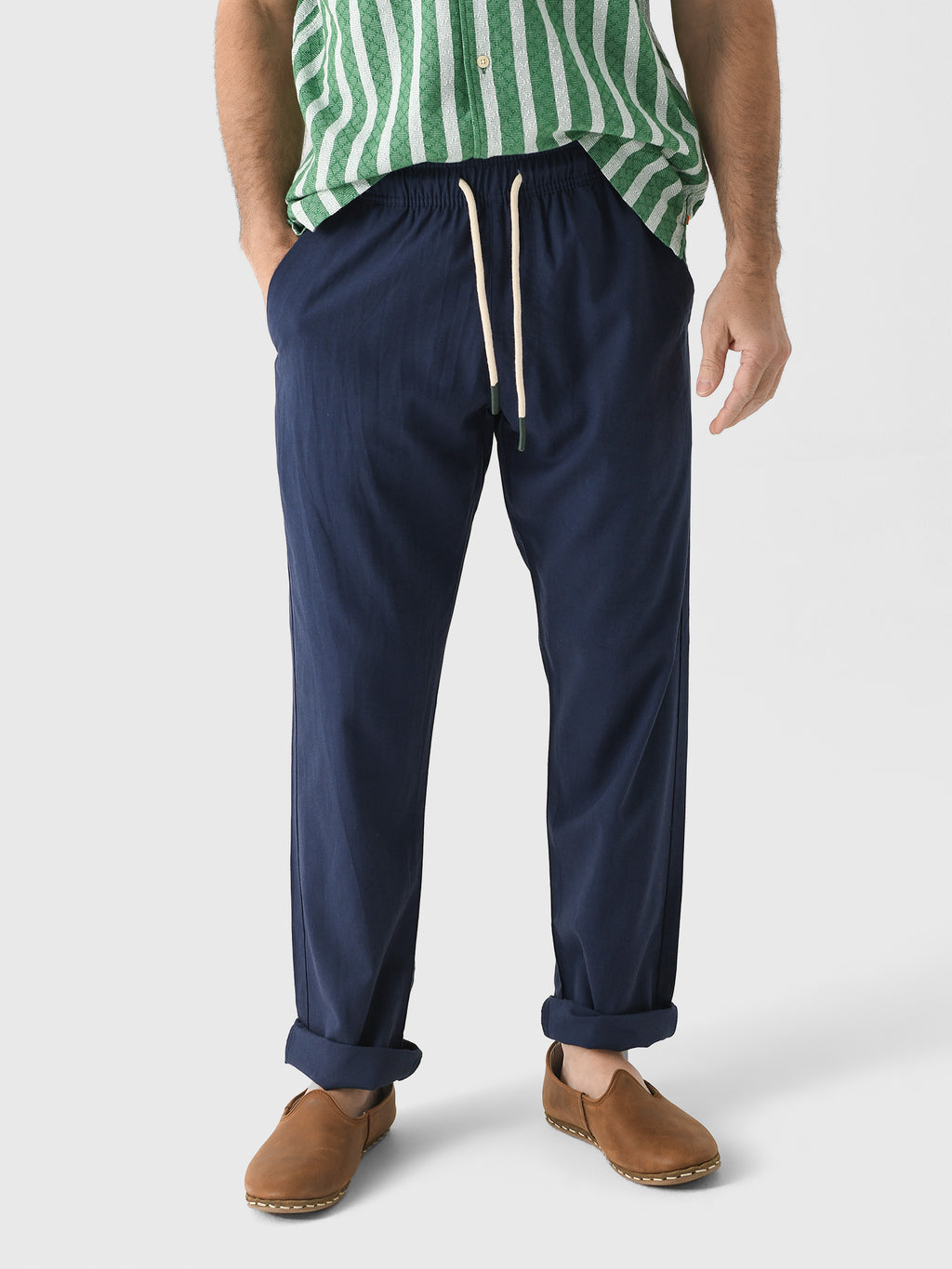 OAS Men's Navy Linen Pant - Saint Bernard