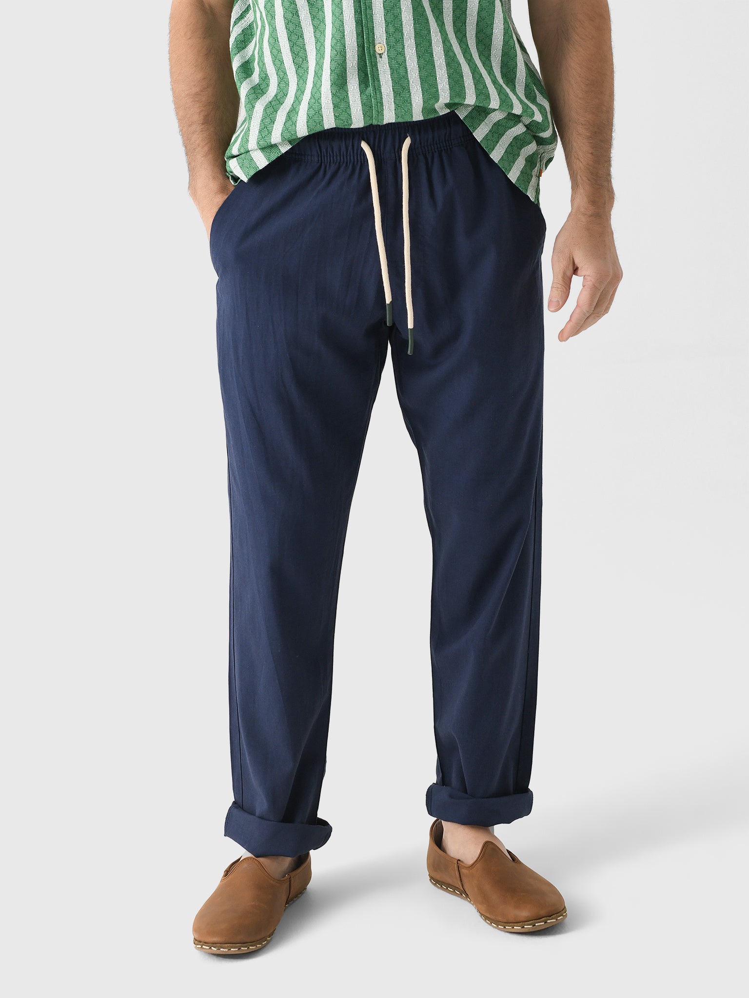 OAS Men's Navy Linen Pant - Saint Bernard