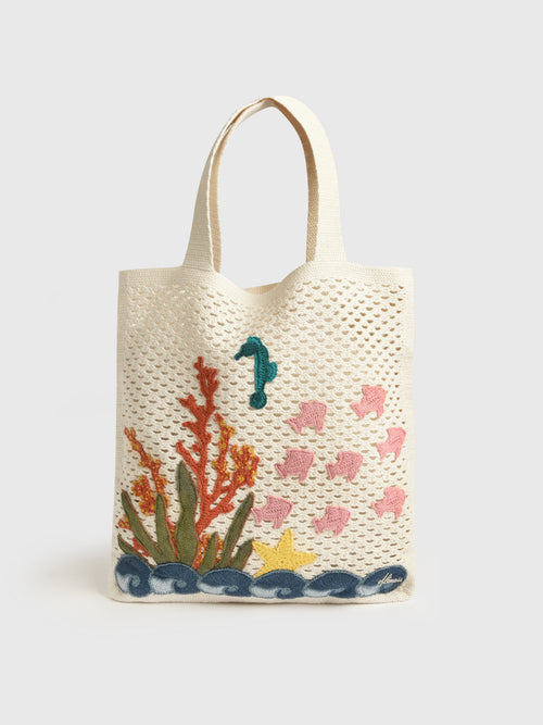 Alemais Splash Crochet Tote