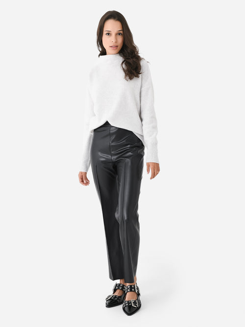 Grey/Ven Women's The Porterfield Vegan Leather Crop Flare Pant