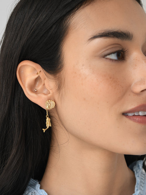 Alemais Reverie Asymmetric Drop Earrings