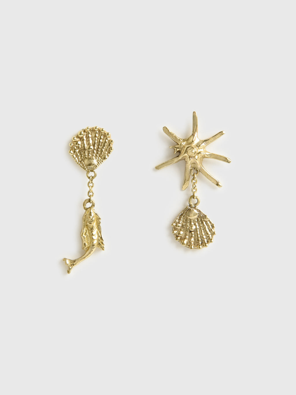Alemais Reverie Asymmetric Drop Earrings - Saint Bernard