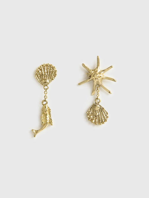 Alemais Reverie Asymmetric Drop Earrings