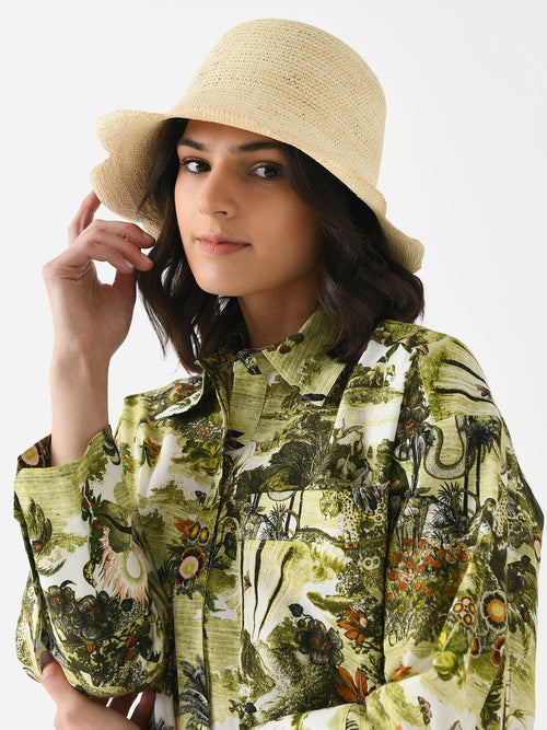 Freya Women's Scallop Crochet Bucket Hat