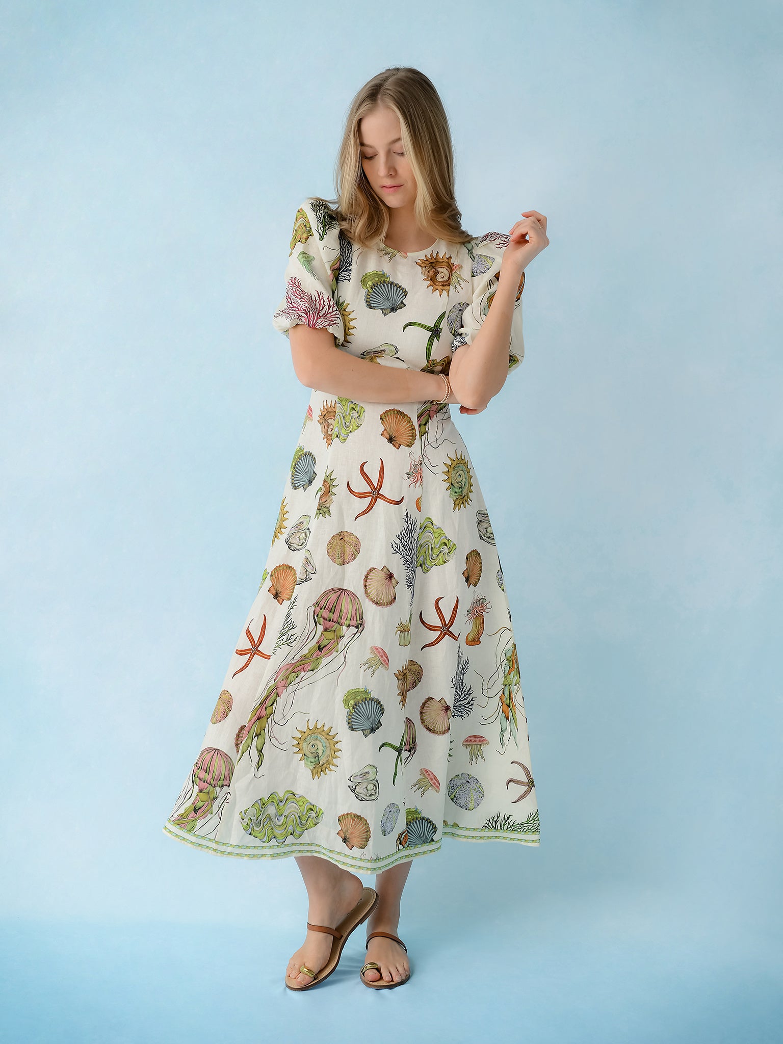 Alemais Women's Sea Midi Dress Saint Bernard Alemais Women's Sea Midi Dress Saint Bernard