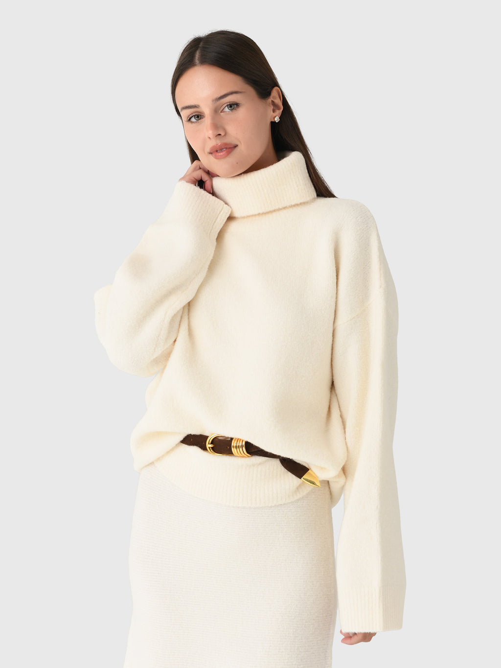 Anna Quan Women's Aspen Turtleneck Sweater - Saint Bernard