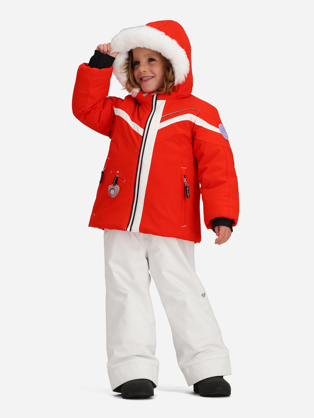 Obermeyer Girls' Cara Mia Faux Fur Jacket - Saint Bernard