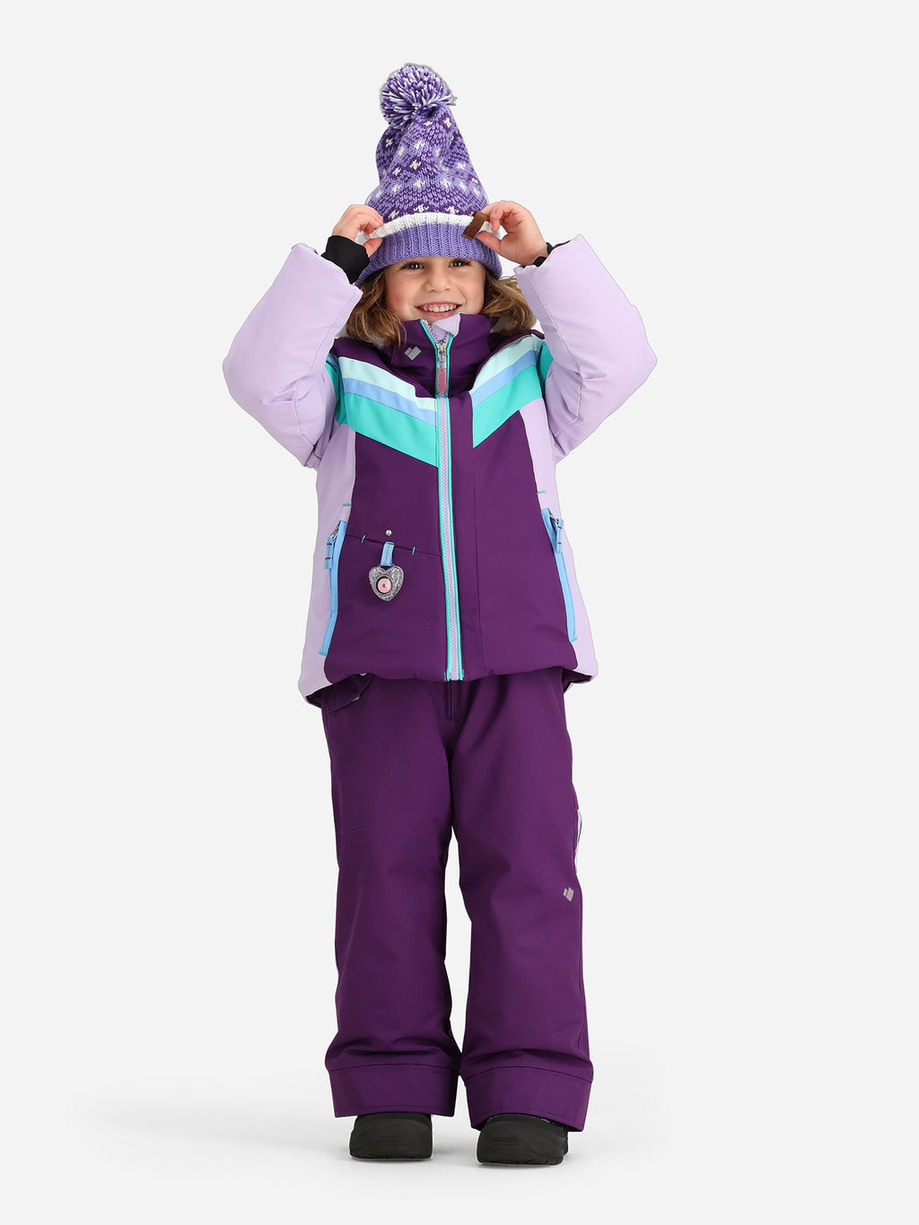 Obermeyer Girls' Cara Mia Faux Fur Jacket - Saint Bernard