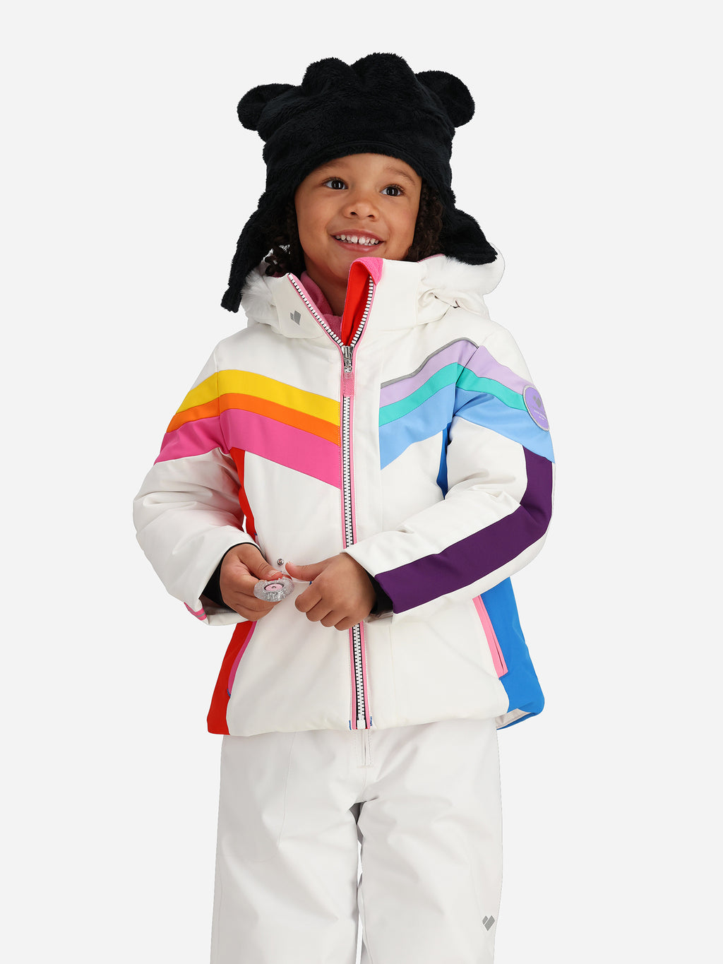 Obermeyer Girls' Cara Mia Faux Fur Jacket - Saint Bernard