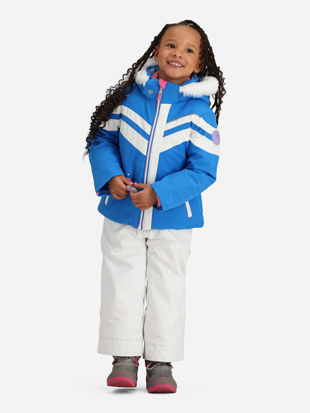 Obermeyer Girls' Cara Mia Faux Fur Jacket - Saint Bernard