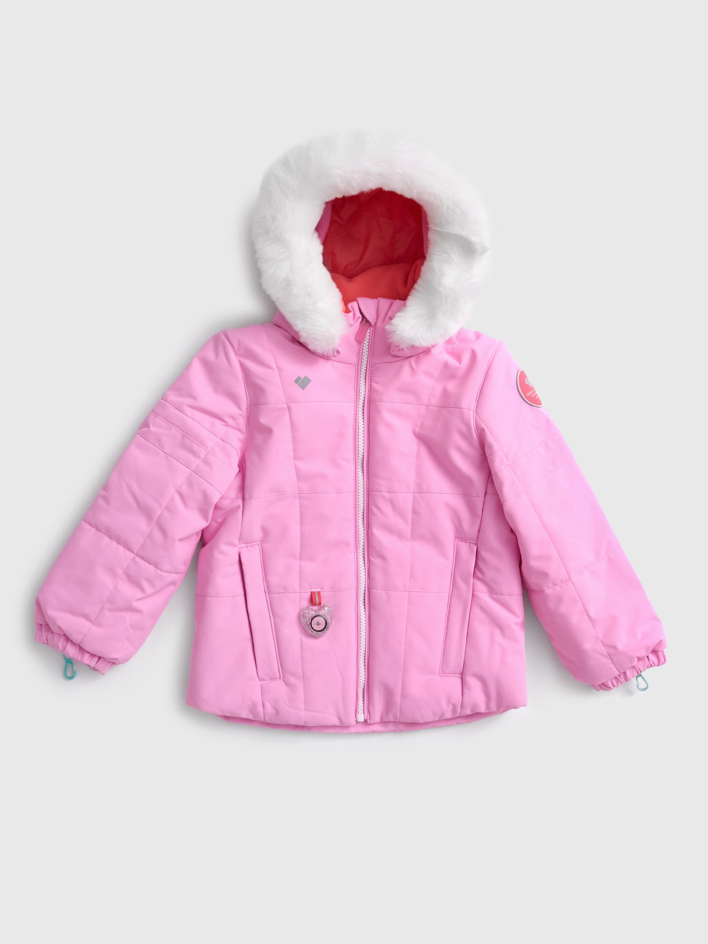 Obermeyer Girls' Kaizen Faux Fur Jacket - Saint Bernard