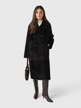 Utzon Women's Clark Reversible Shearling Coat - Saint Bernard