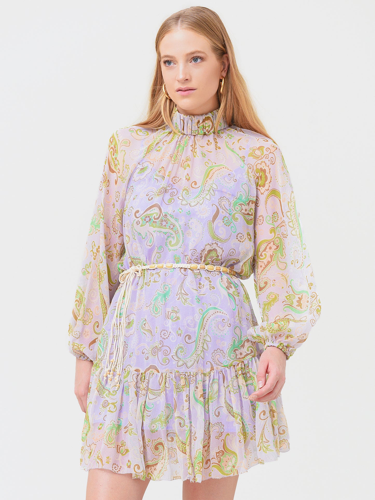 Alemais Women's Marta Silk Crinkle Mini Dress - Saint Bernard