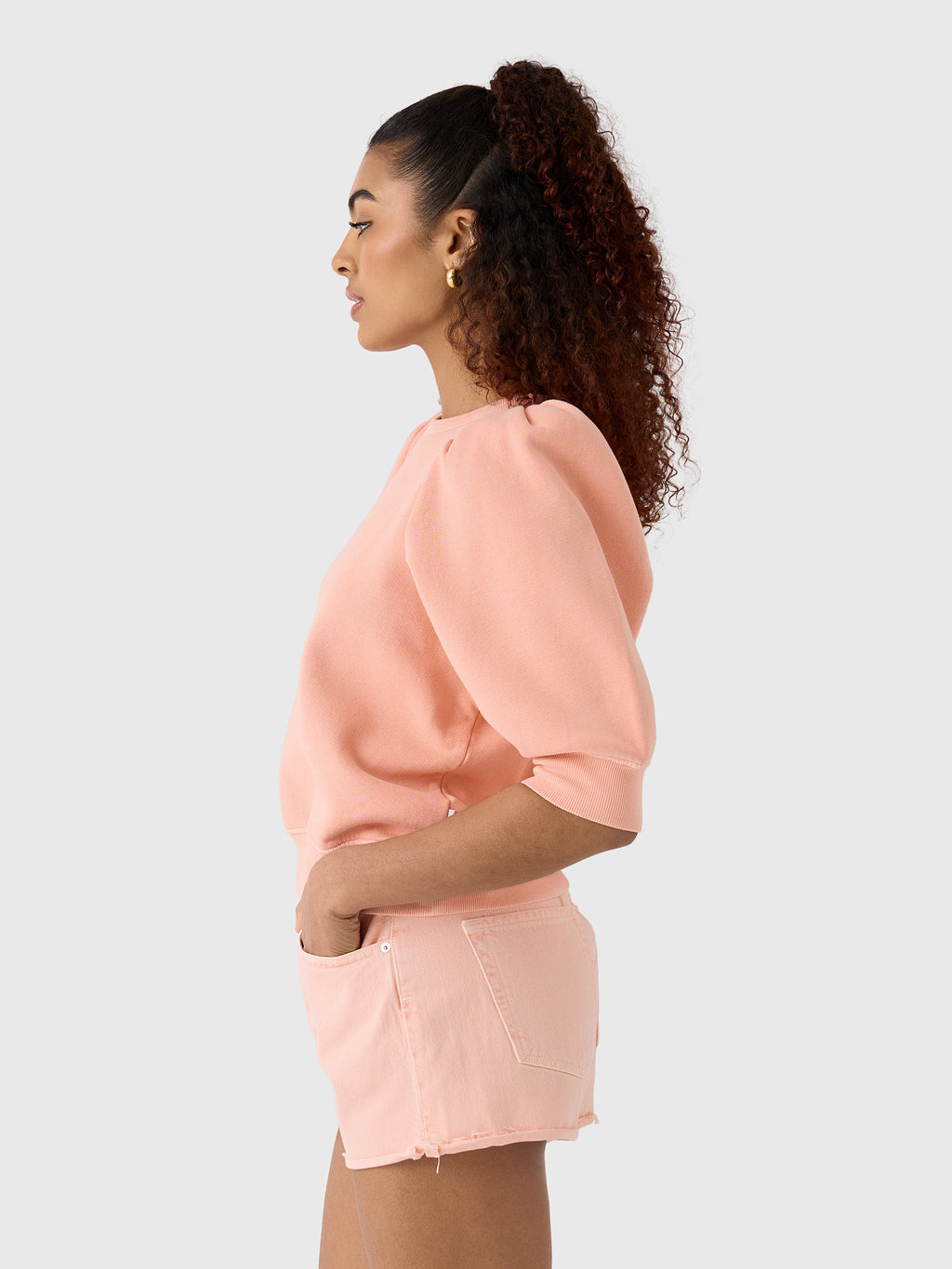 Citizens Of Humanity Women's Pleated Short Sleeve Crew - Saint Bernard