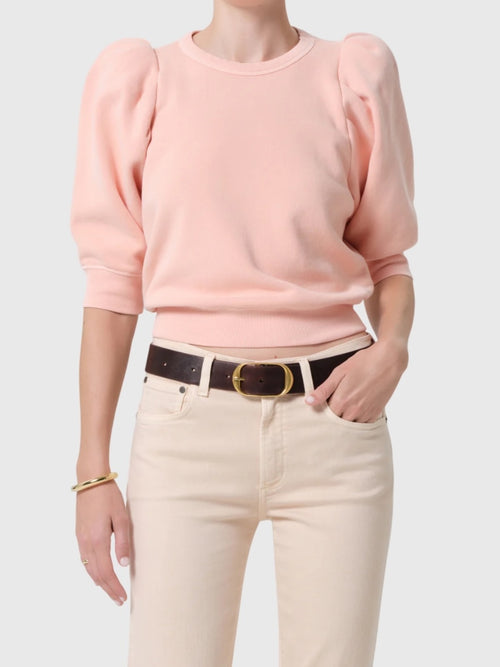 Citizens Of Humanity Women's Pleated Short Sleeve Crew