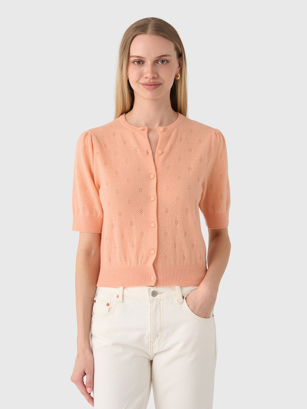 Citizens Of Humanity Women's Raina Pointelle Cardigan - Saint Bernard