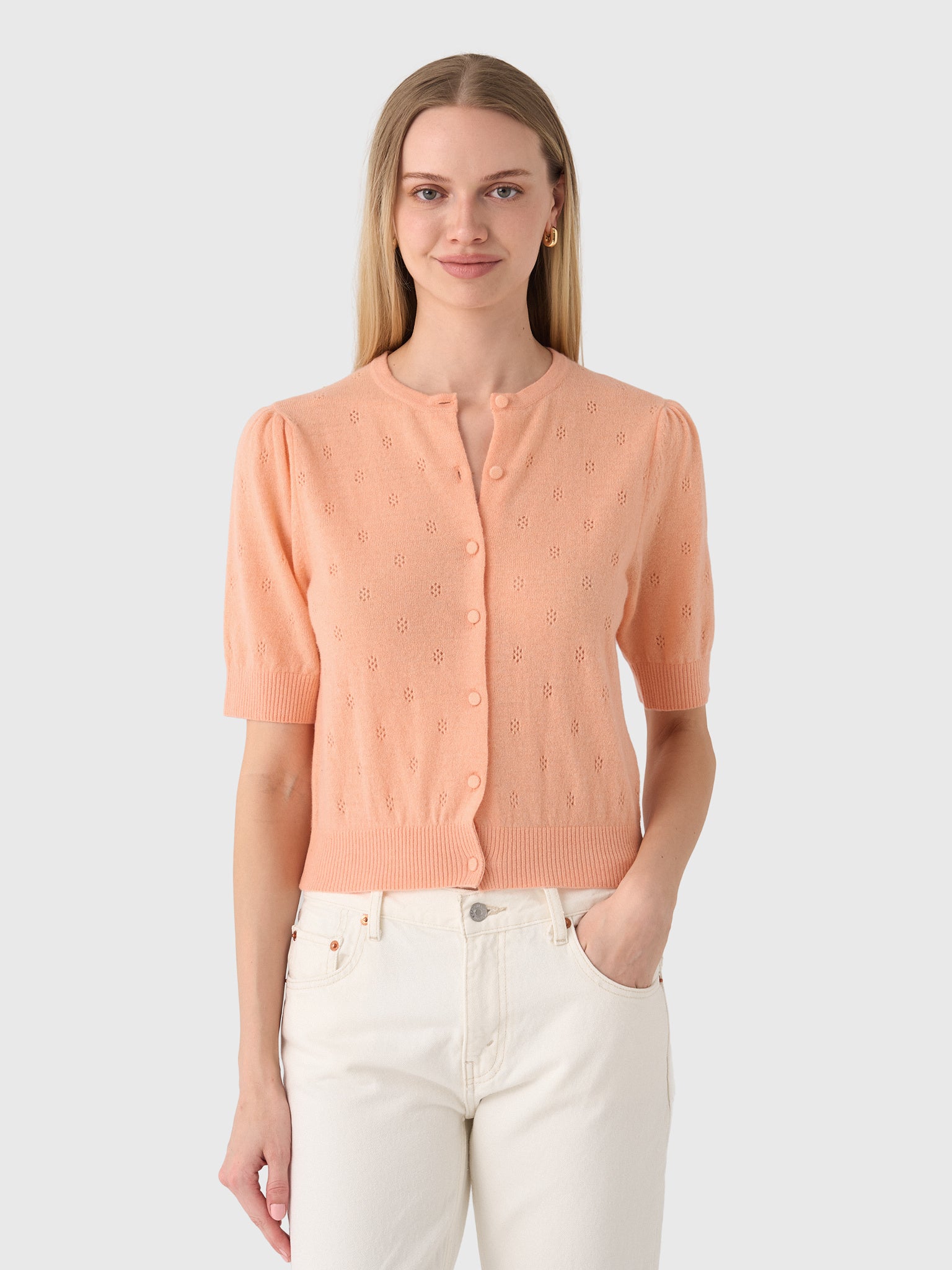 Citizens Of Humanity Women's Raina Pointelle Cardigan - Saint Bernard