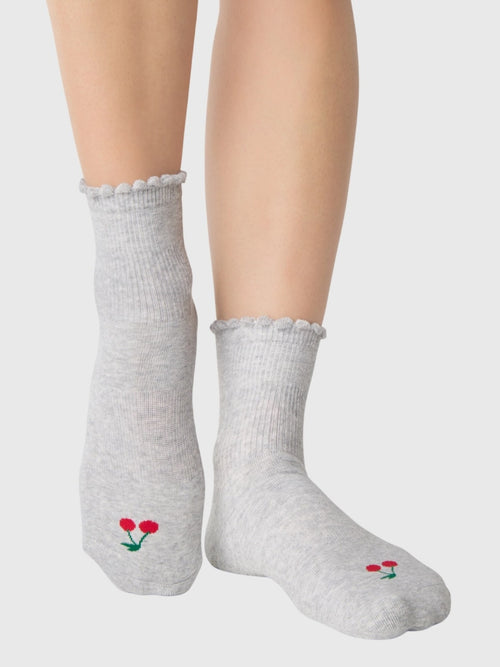Pointe Studio Women's Cherry Ankle Grip Socks