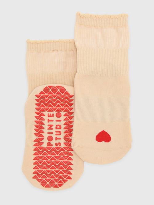 Pointe Studio Women's Love Ankle Grip Socks
