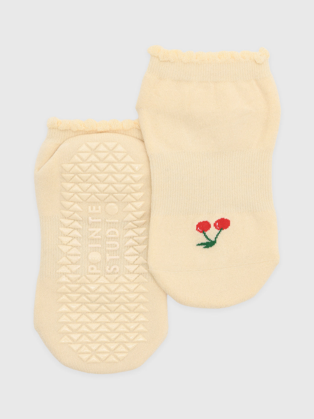 Pointe Studio Women's Cherry Full Foot Grip Socks - Saint Bernard