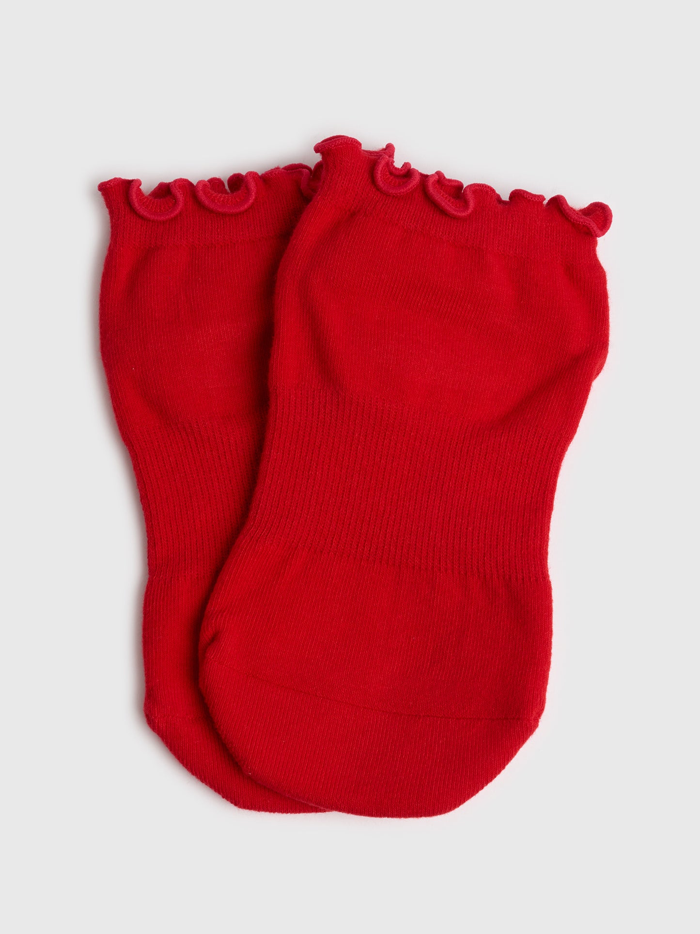 Pointe Studio Women's Ruffle Full Foot Grip Socks - Saint Bernard